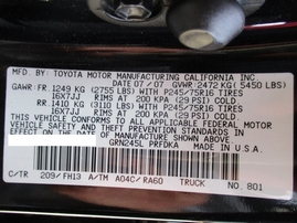 2007 TOYOTA TACOMA SR5 BLACK DOUBLE CAB 4.0L MT 4WD Z16173